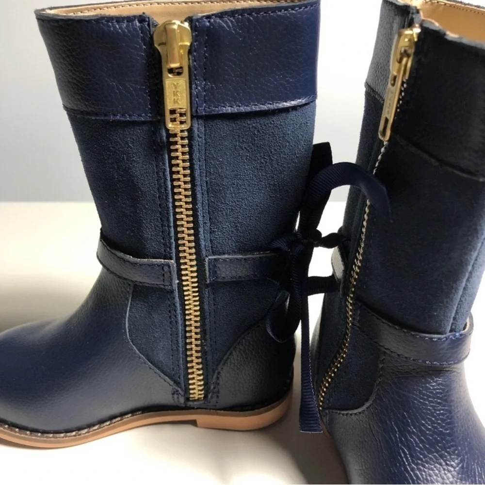 NEW WITH TAGS Janie And Jack Navy Blue Riding Boots Size 4